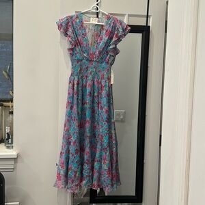 NWT Shoshanna floral dress ruffle sleeve size 6